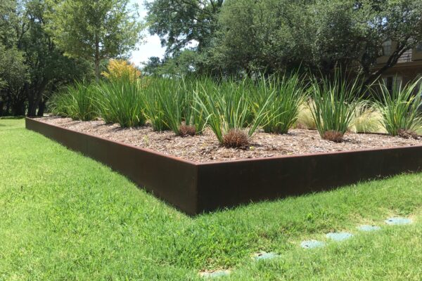 modern metal planter bed